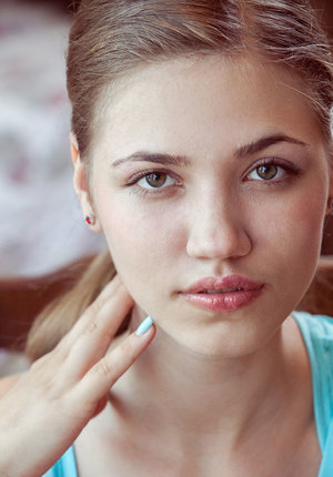 18 year old cuties Gigi Rivera & Teagan Summers strip down to socks on blanket